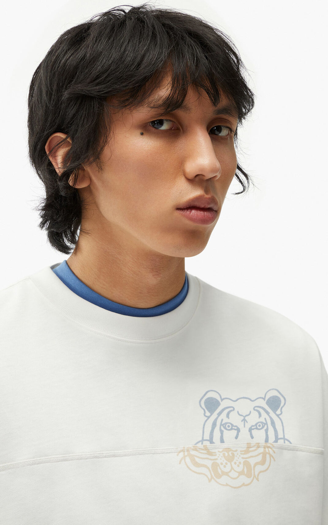 Kenzo K Tiger oversized Majice Muške - Bijele - Hrvatska OCFEWH495